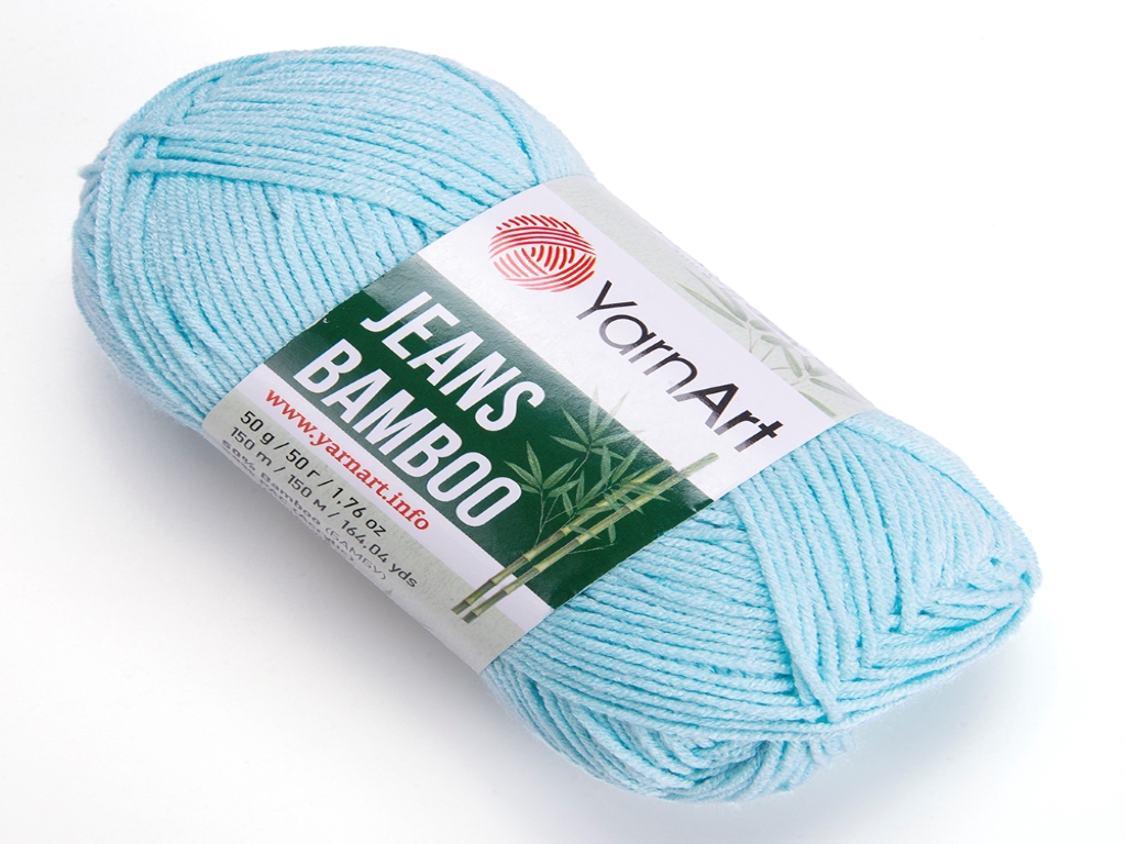 Fir textil Yarn Art Jeans Bamboo bleu 119, pentru tricotat