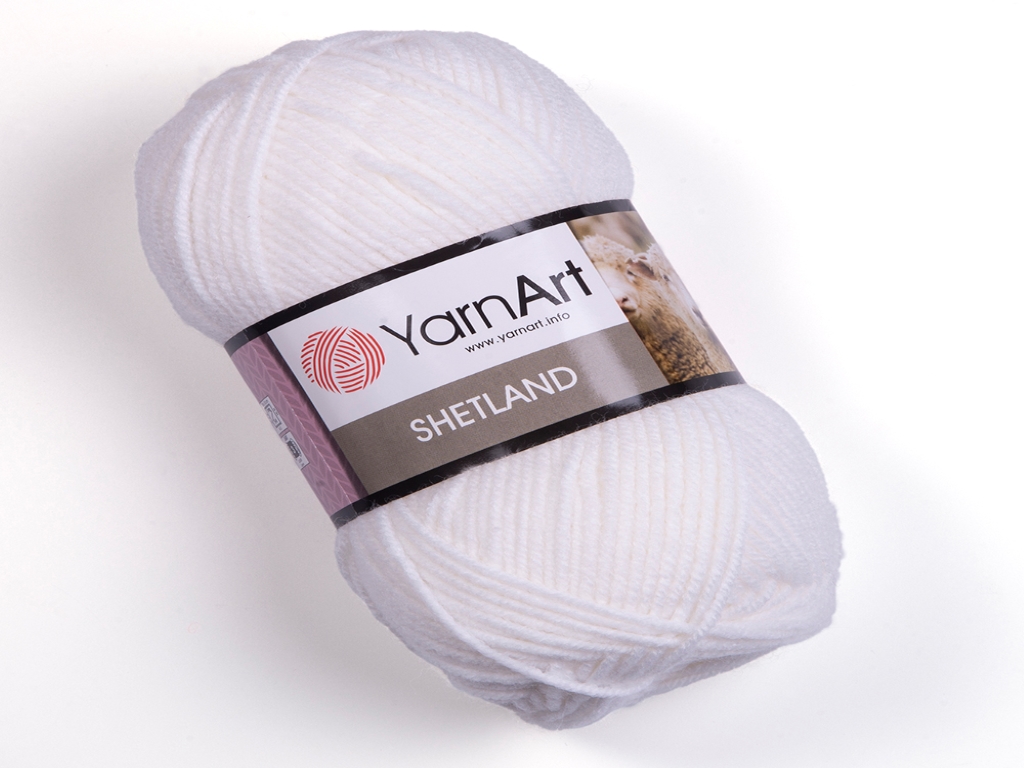Fir textil Yarn Art Shetland alb 501, pentru tricotat
