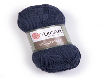 Fir textil Yarn Art Eco Cotton gri inchis 773, pentru tricotat