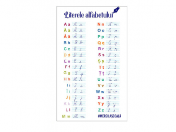 Autocolant Literele alfabetului, Folina, rola de 60x100 cm, racletă de aplicare inclusă