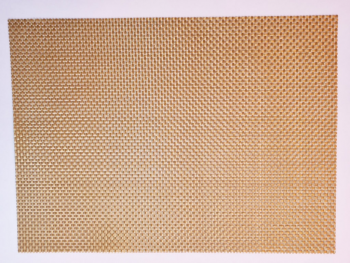 Set 2 bucăţi Suport farfurie masă Ella, din PVC, auriu, 45 x 31 cm