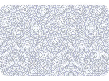 Suport farfurii masă Sienna, d-c-fix, PVC transparent cu floral, alb, 29 x 44 cm