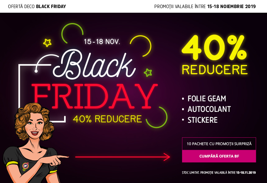 Black Friday 2019: Folina are la ofertă produse perfecte pentru o redecorare cu lipici