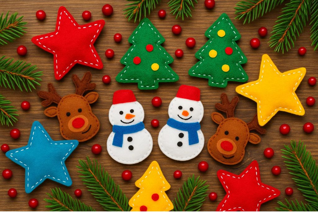 Decorațiuni handmade de Crăciun: idei creative cu pâslă colorată Folina Decorațiuni handmade de Crăciun: idei creative cu pâslă colorată Folina