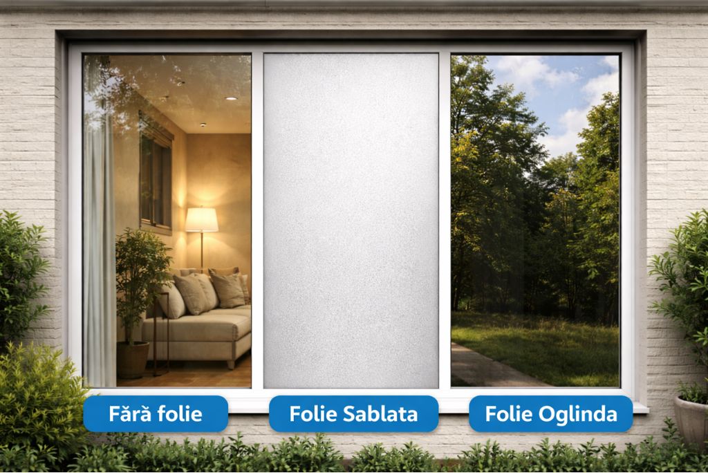 Folie geam termopan să nu se vadă în casă: ce alegi – sablată sau oglindă?
