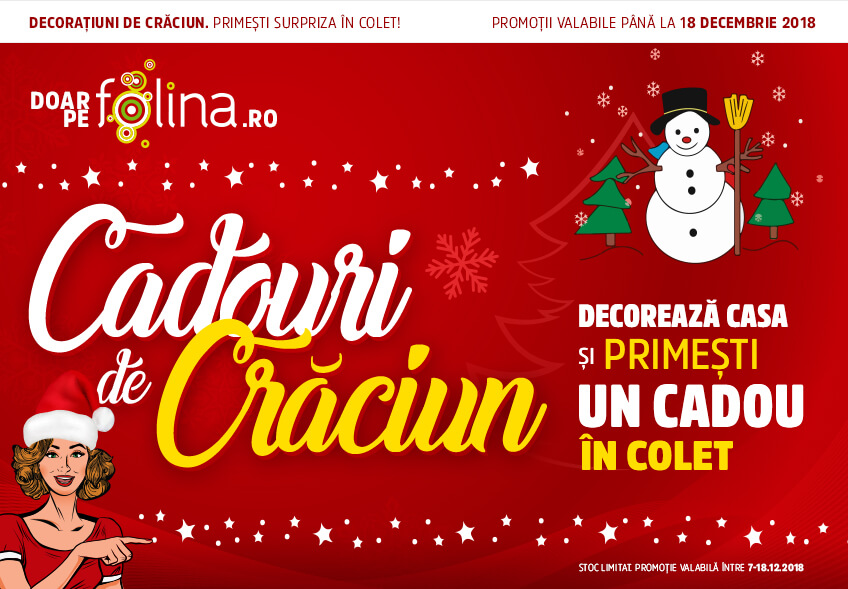 Decorațiuni și idei de cadouri pentru un Crăciun de vis. Profită de ofertele Folina! 