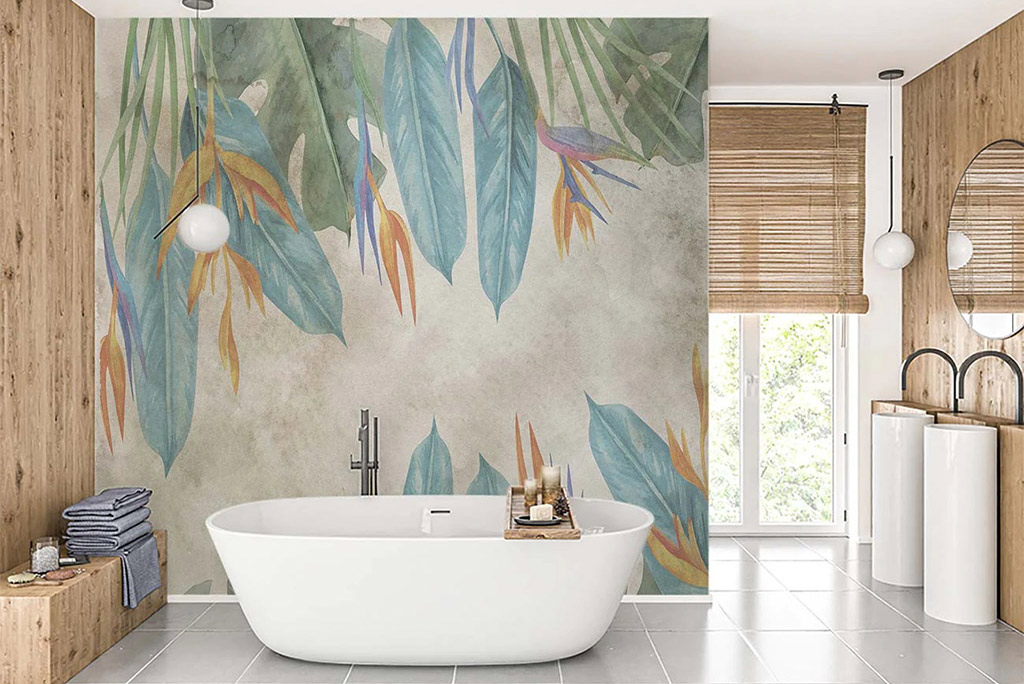 Redefineşte decorul pereţilor din baie cu tapetul rezistent la apă Brush cu Water System