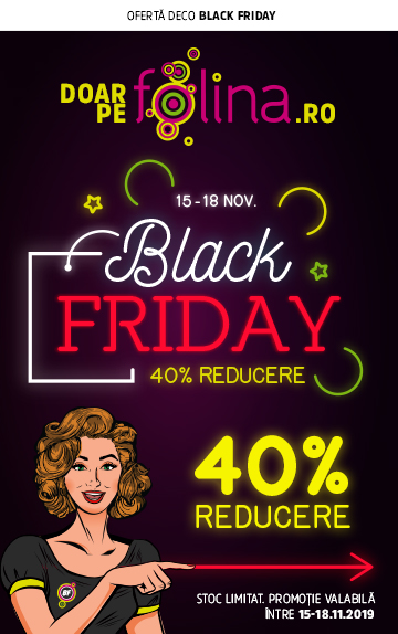 Black Friday 2019: Folina are la ofertă produse perfecte pentru o redecorare cu lipici