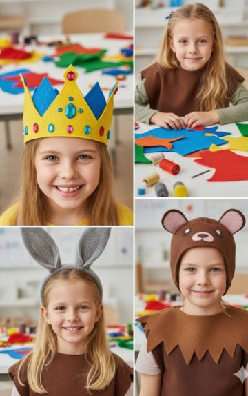 Pâsla colorată Folina - soluția accesibilă pentru costume DIY copii pentru serbări și proiecte școlare