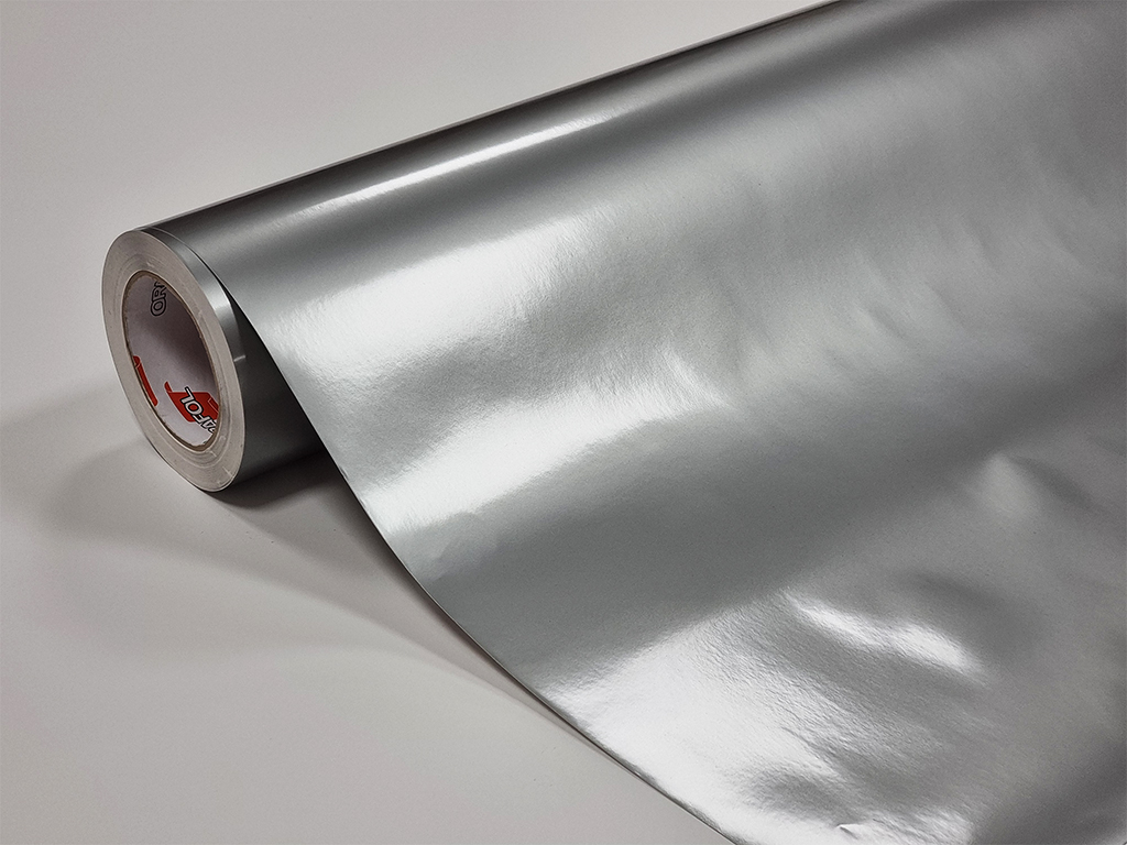 Autocolant gri argintiu lucios Oracal Economy Cal, Silver Grey 641G090, lățime 100 cm
