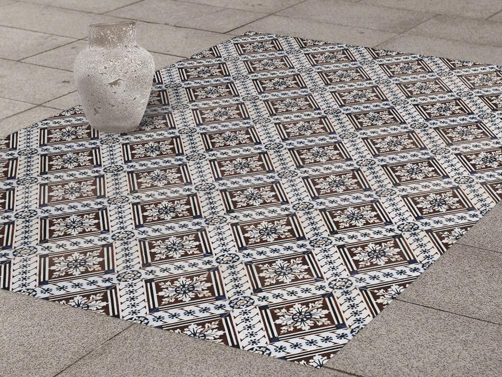 Autocolant-podea-model-azulejos-romb-brun-metru-2-7316