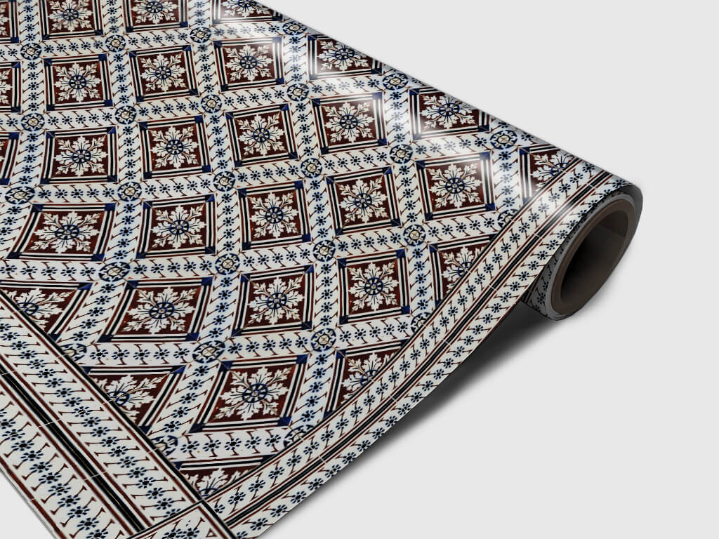 Autocolant-podea-model-azulejos-romb-brun-rola-0-3439