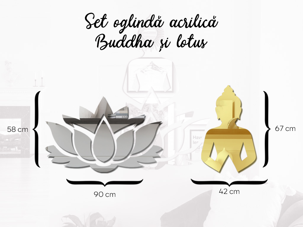 Oglinda-acrilica-buddha-si-nufar-argintie-si-aurie-simulare-dimensiuni-5671
