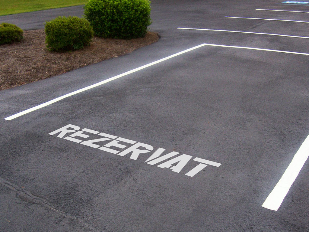 Șablon semnalizare Rezervat, pentru parcare