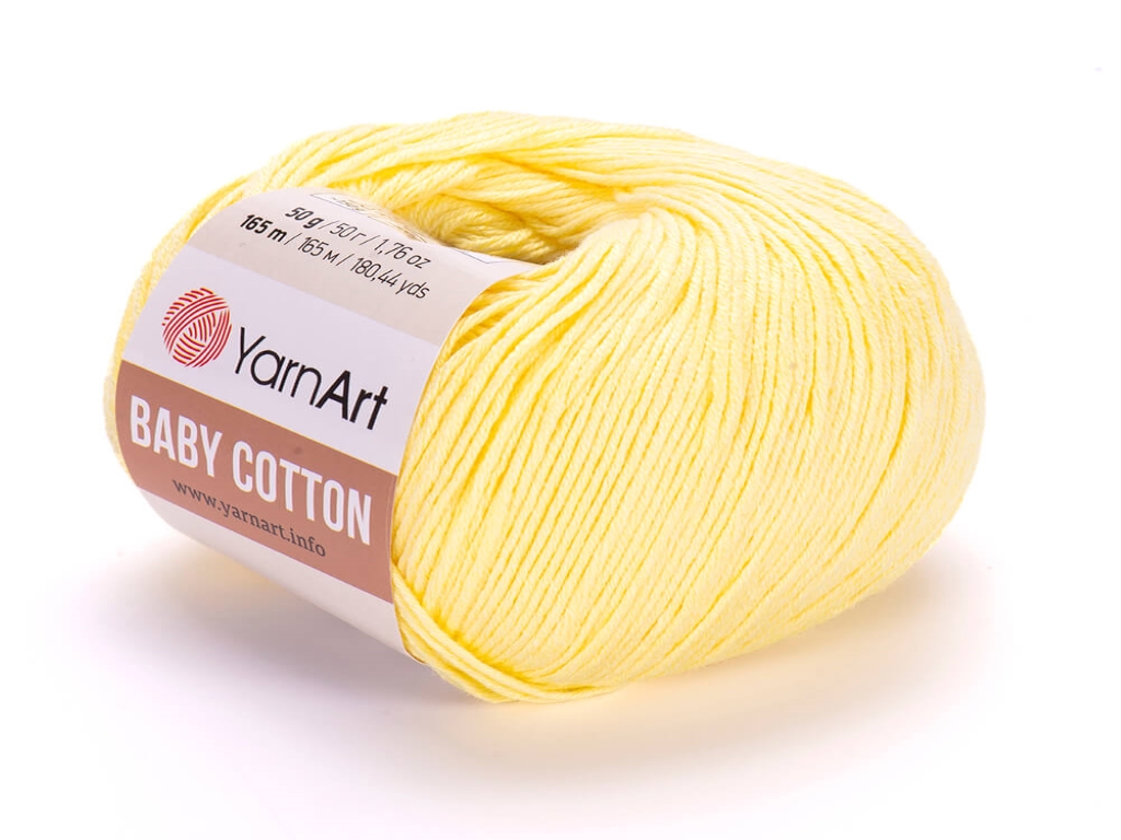 Fir textil Yarn Art Baby Cotton galben pai 431, pentru tricotat