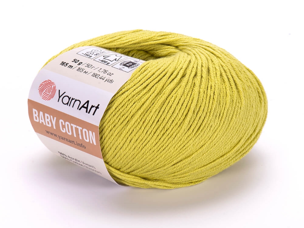 Fir textil Yarn Art Baby Cotton verde lime 436, pentru tricotat