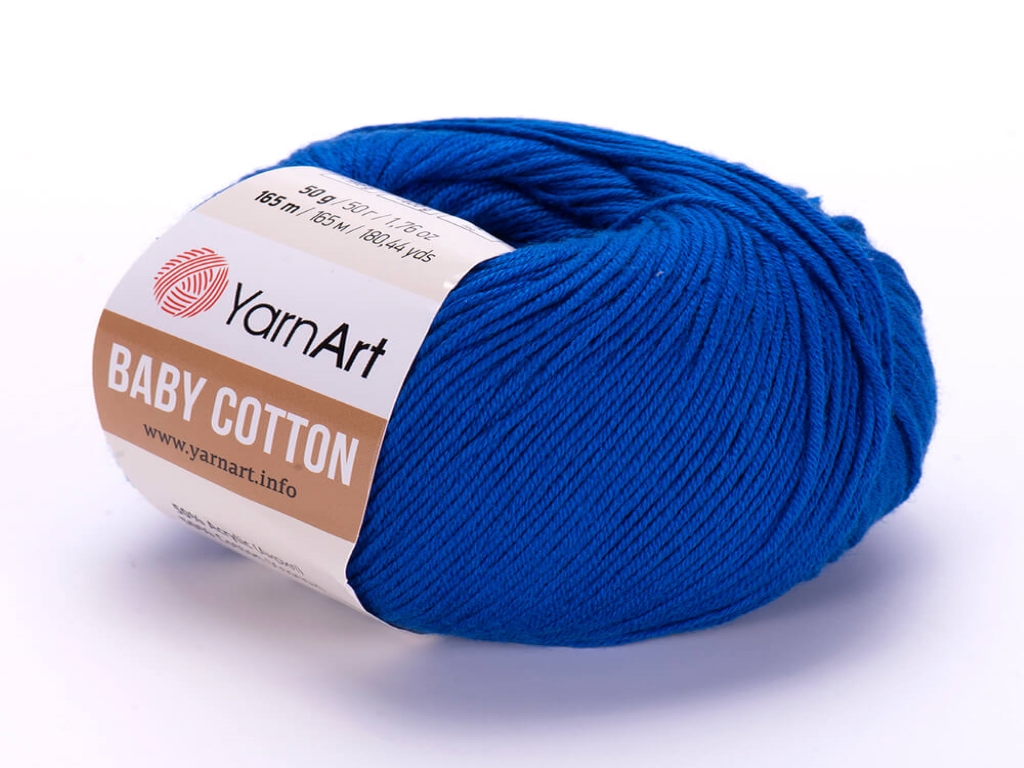Fir textil Yarn Art Baby Cotton albastru 456, pentru tricotat