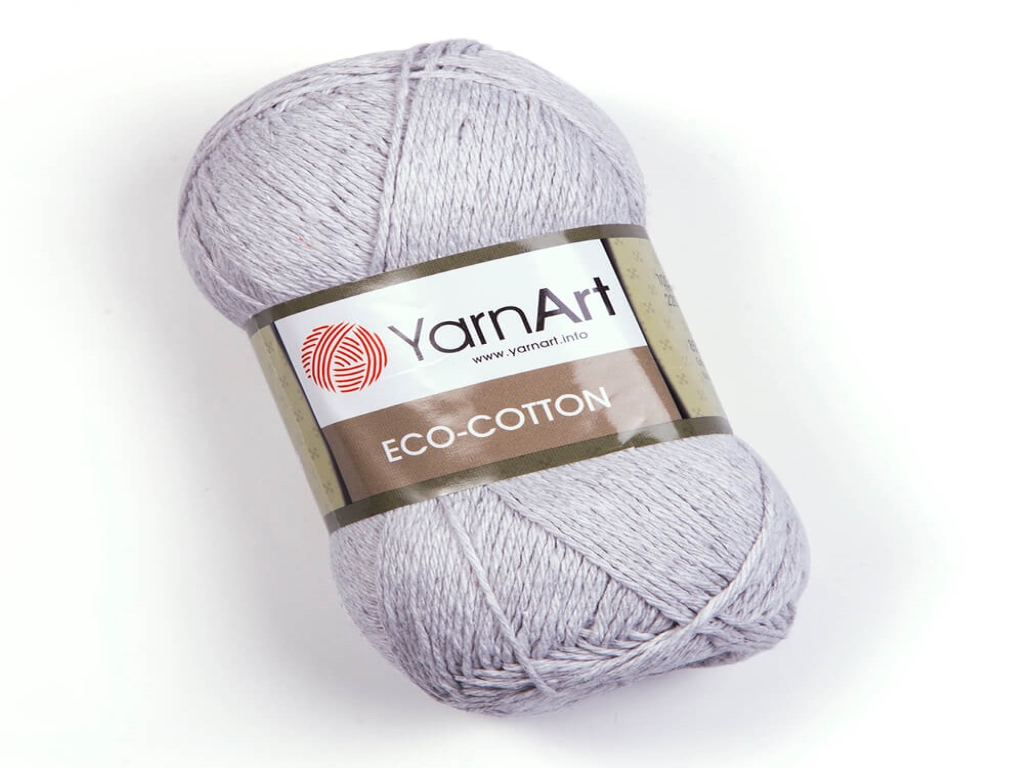 Fir textil Yarn Art Eco Cotton gri 763, pentru tricotat