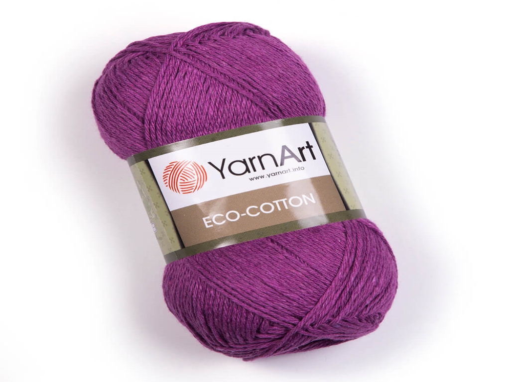 Fir textil Yarn Art Eco Cotton violet 772, pentru tricotat