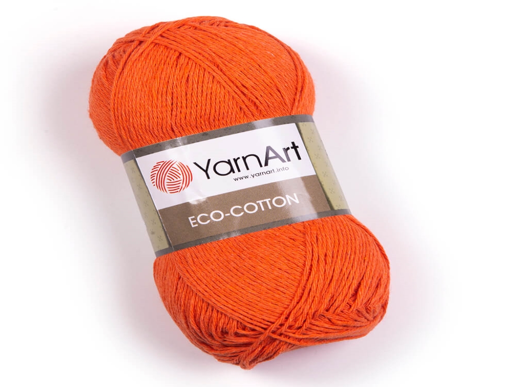 Fir textil Yarn Art Eco Cotton portocaliu 779, pentru tricotat