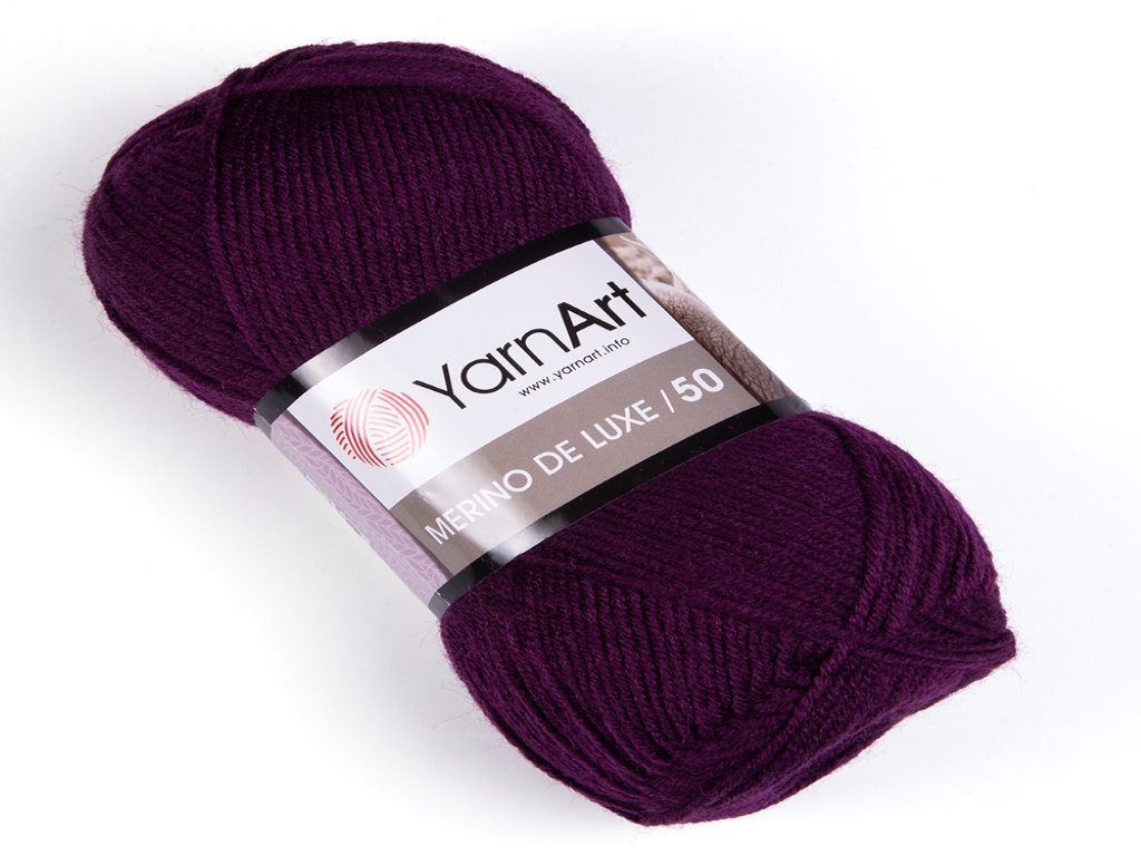 Fir textil Yarn Art Merino De Luxe mov inchis 10094, pentru tricotat