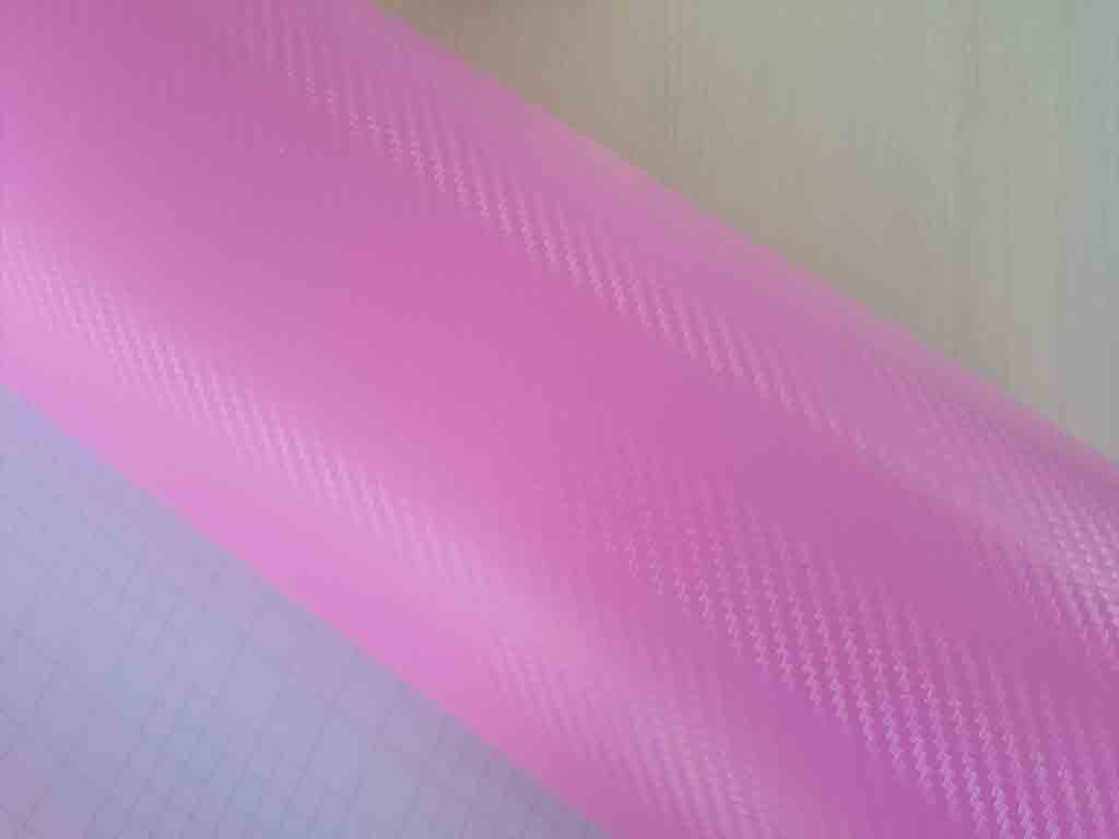 Autocolant roz mat carbon 3D, Folina, cu tehnologie de eliminare bule aer, rolă de 152x200 cm