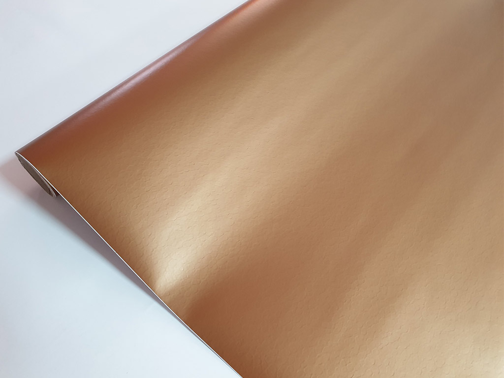 Autocolant cu efect metalic cupru Hammered Copper, d-c-fix, aspect mat, 67x150 cm