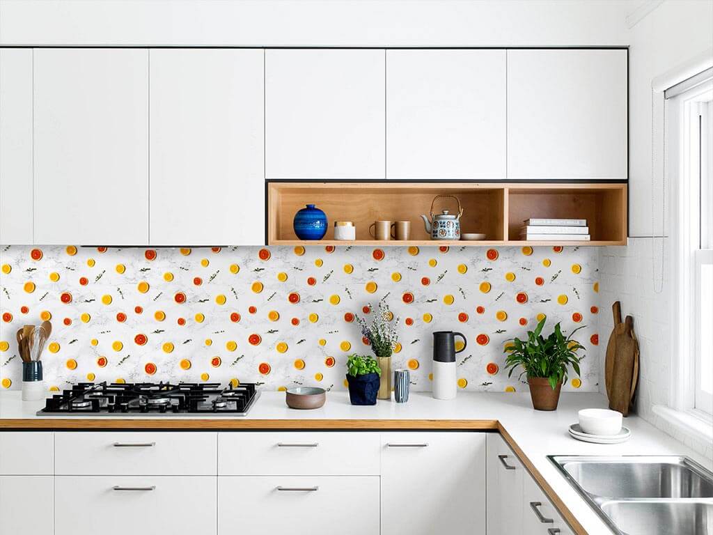 Autocolant decorativ Citrice, Folina, multicolor, rolă de 80x400 cm