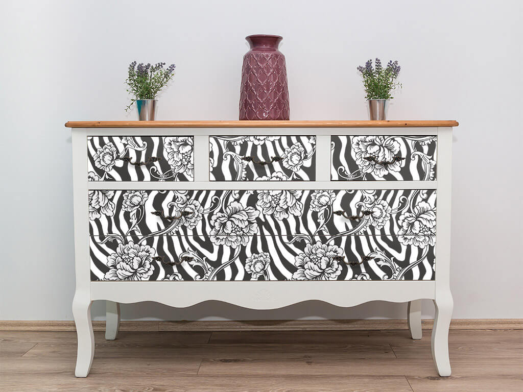 autocolant-decorativ-model-floral-zebra-2-3148