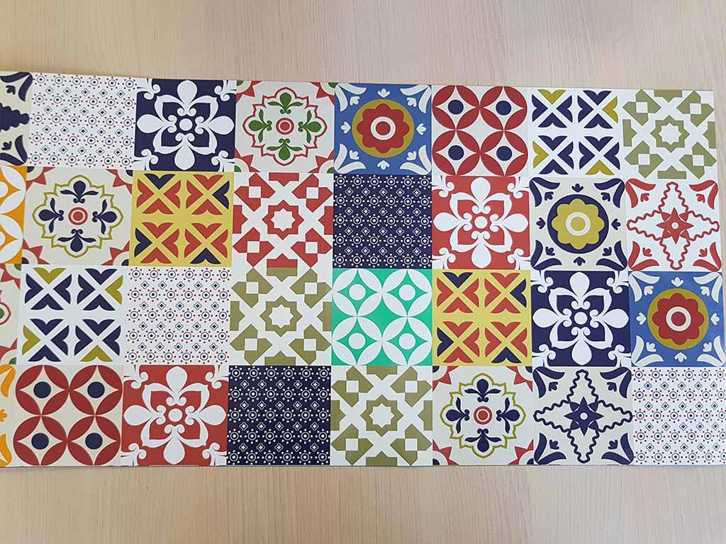 Autocolant Faianta Decorativa Colorata Fredy Model Colorat Folina