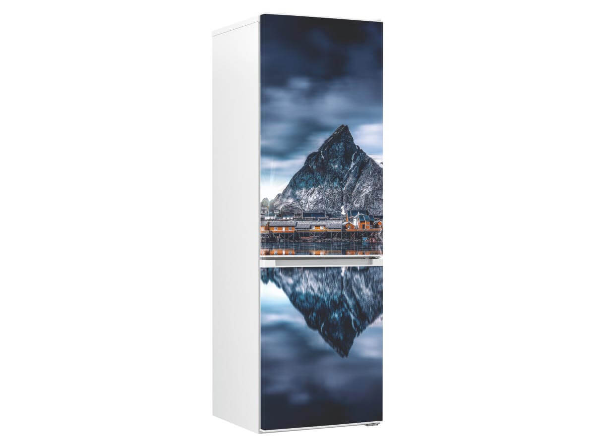 Autocolant frigider peisaj Munte, autoadeziv, rolă de 200x67 cm