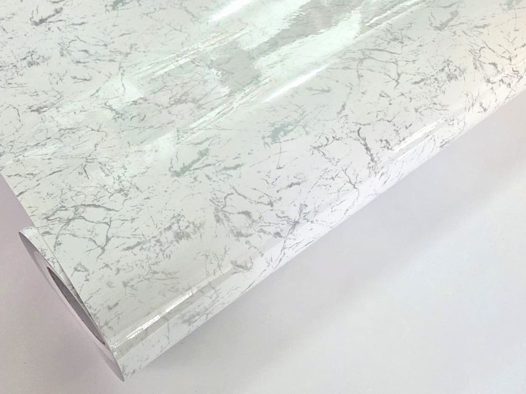 Autocolant blat marmură albă, White Marble - 75x250 cm