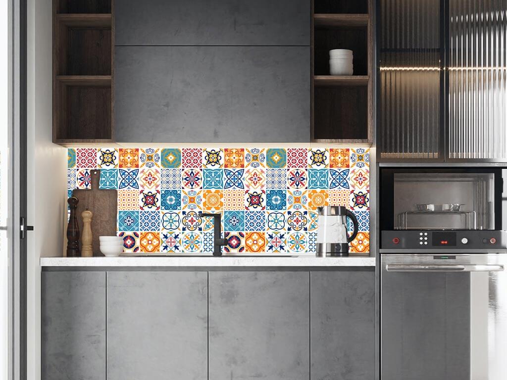 Autocolant faianţă, Folina, model mozaic multicolor - 60x200 cm