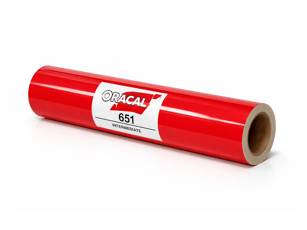 Autocolant Oracal 651 Roșu Lucios (031 Red), 126 cm