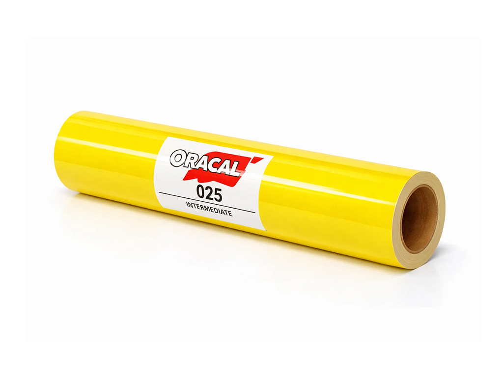 Autocolant Oracal 651 Galben Lucios 025 Taxi, 126 cm