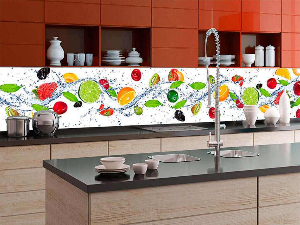 Autocolant perete backsplash, Dimex, model fructe, multicolor, 60x350 cm