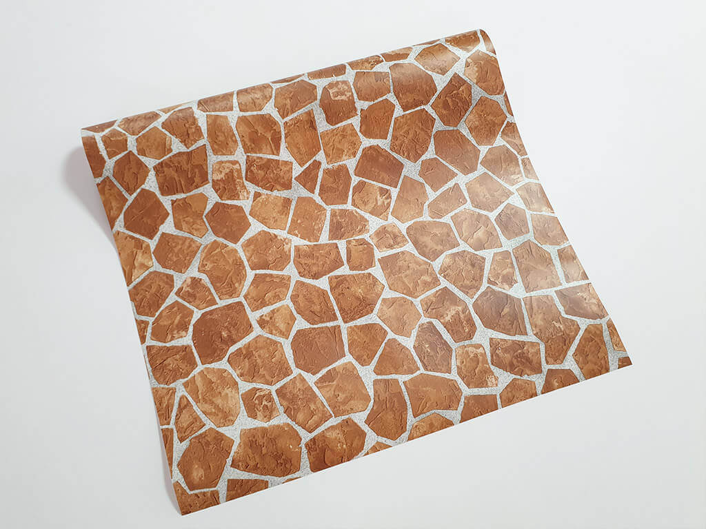 Autocolant decorativ Becky, d-c-fix, model piatră, rolă de 45 cm x 5 metri, cu racletă şi cutter