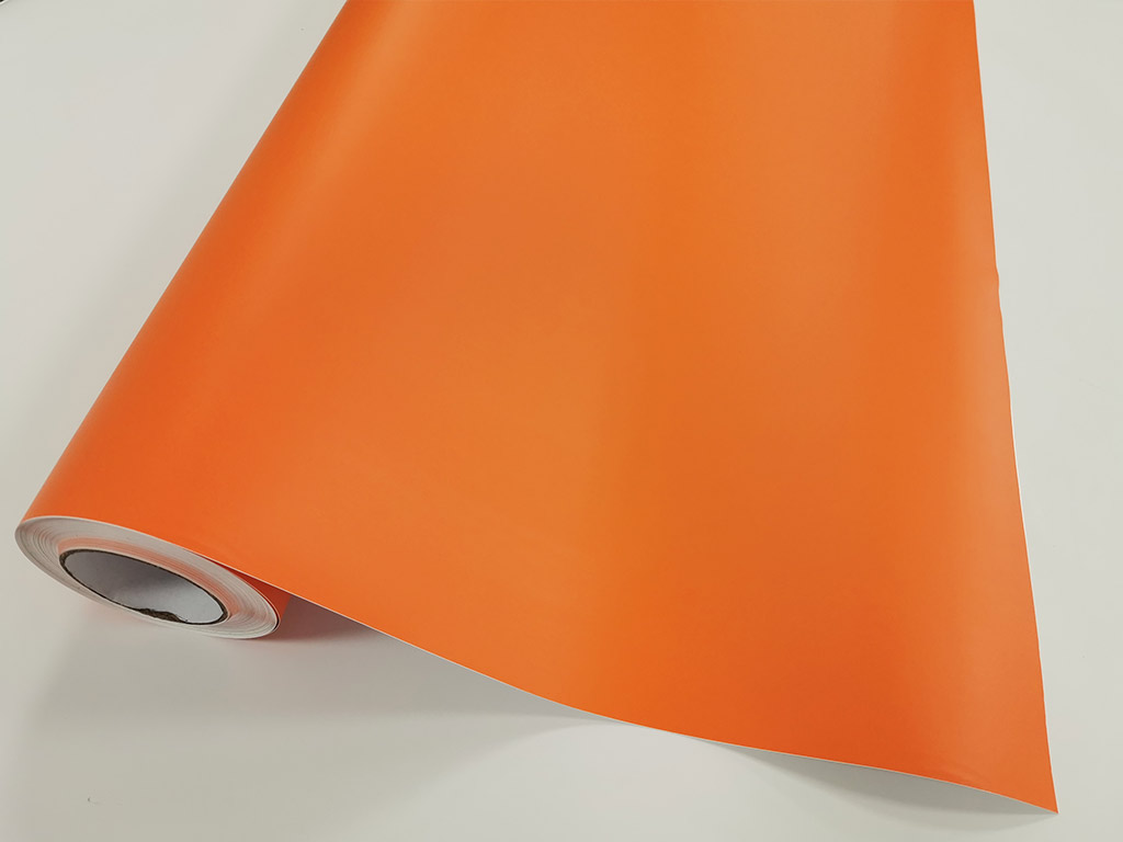 Autocolant portocaliu mat, Folina, rolă de 75x200 cm