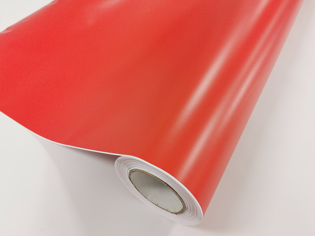 Autocolant roşu mat, Folina, rolă de 75x200 cm
