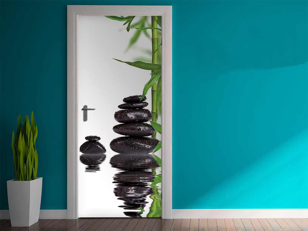 Autocolant uşă Bambus zen, Folina, 92x205 cm