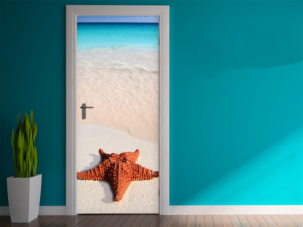 Autocolant uşă Stea de mare, Folina, 92x205 cm