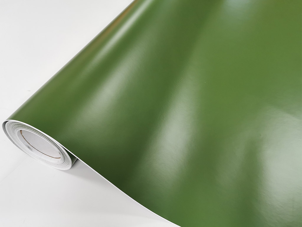 Autocolant verde army mat, Folina, rolă de 152x250 cm