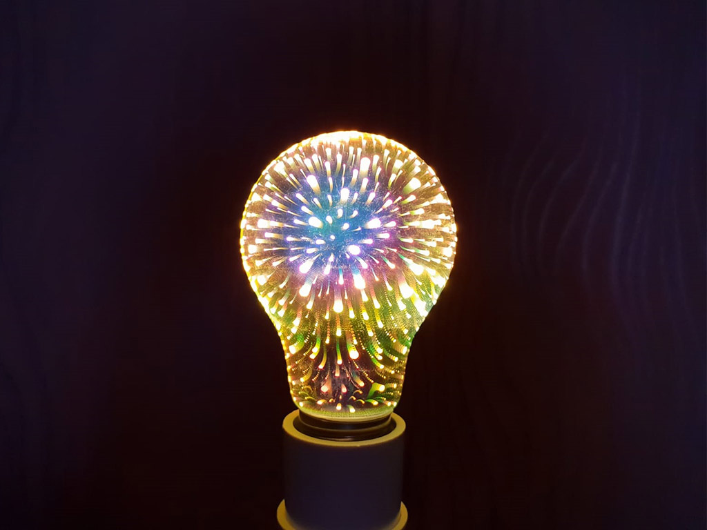 Bec Decorativ 3d Led Multicolor E27