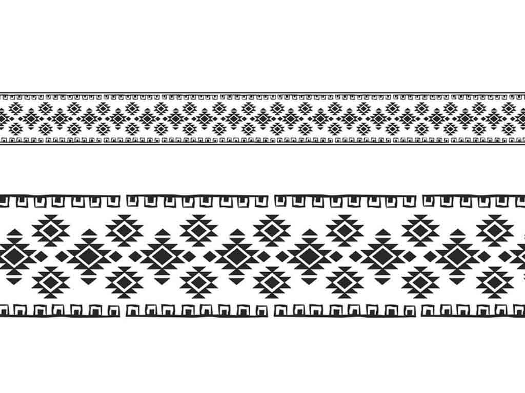 Set 5 Borduri decorative autoadezve, Folina 28, cu motive tradiţionale româneşti, 10x100 cm
