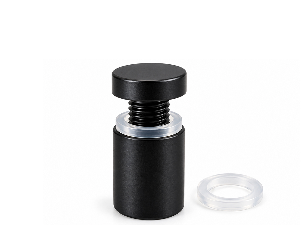 Distanțier semnalistică Folina din inox, negru mat, 12 x 20 mm