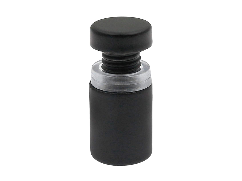 Distanţiere semnalistică negru mat, Folina, din inox, 12 x 20 mm.