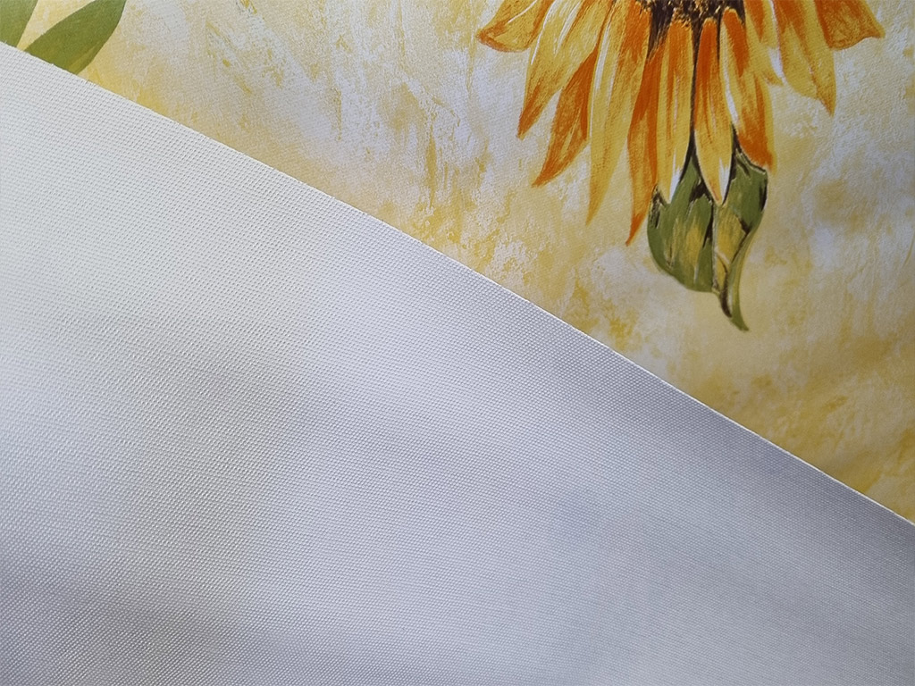 Faţă de masă impermeabilă Bergamo Summer, d-c-fix, bej cu imprimeu floarea soarelui, 138 cm lăţime
