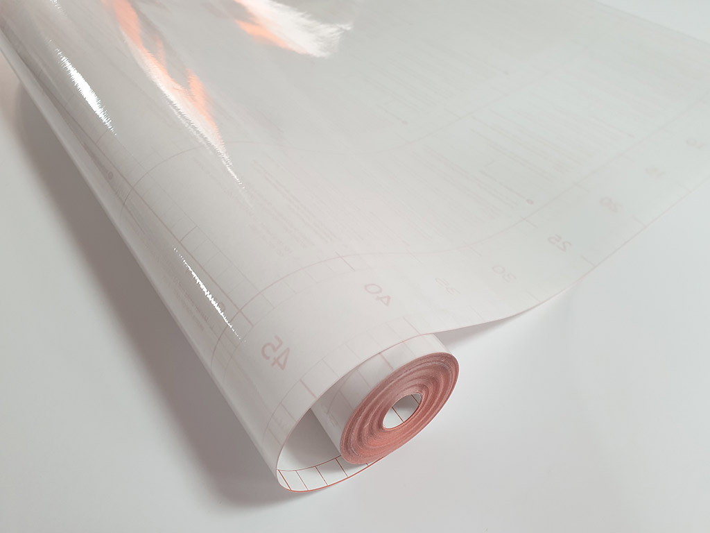 Folie autoadezivă transparentă Glasklar, aspect lucios, 50 cm lăţime