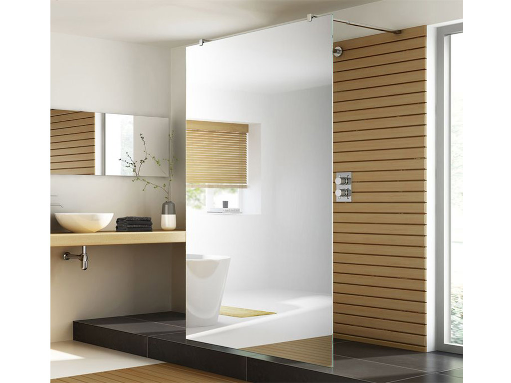 Folie cabină duş cu efect de oglindă, autoadezivă, pentru suprafeţe din oglindă, plexiglass, plastic,rolă de 120x200 cm, racletă şi cutter incluse