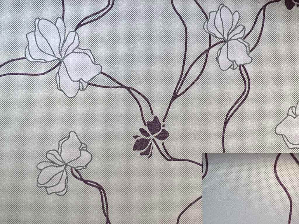 Folie geam autoadezivă Flora, Folina, imprimeu floral, mov, 90x200 cm